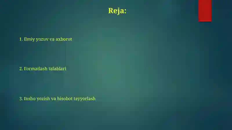 Akademik yozuv va axborot 2