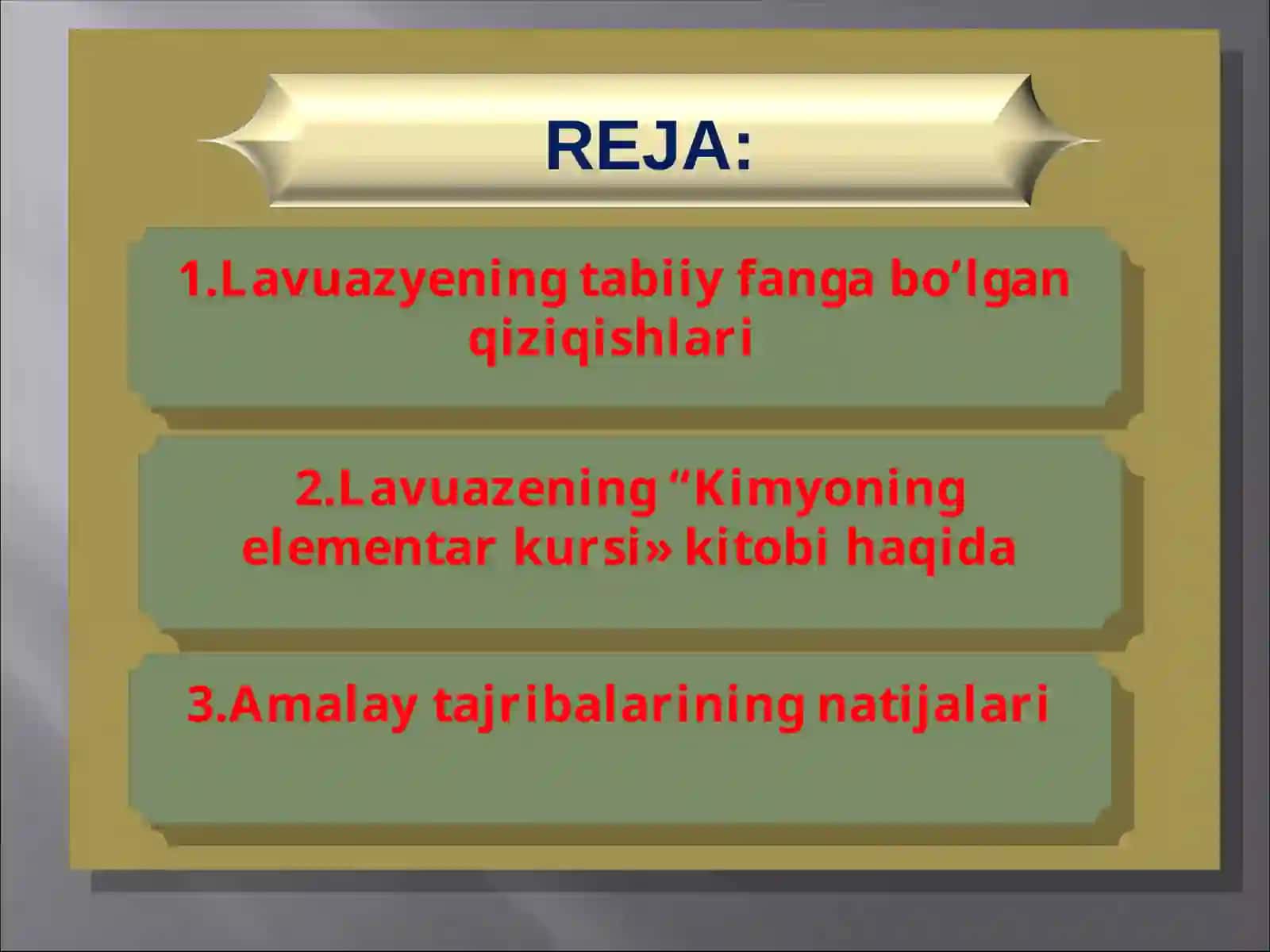 LAVUAZYE VA UNING ISHLARI 2