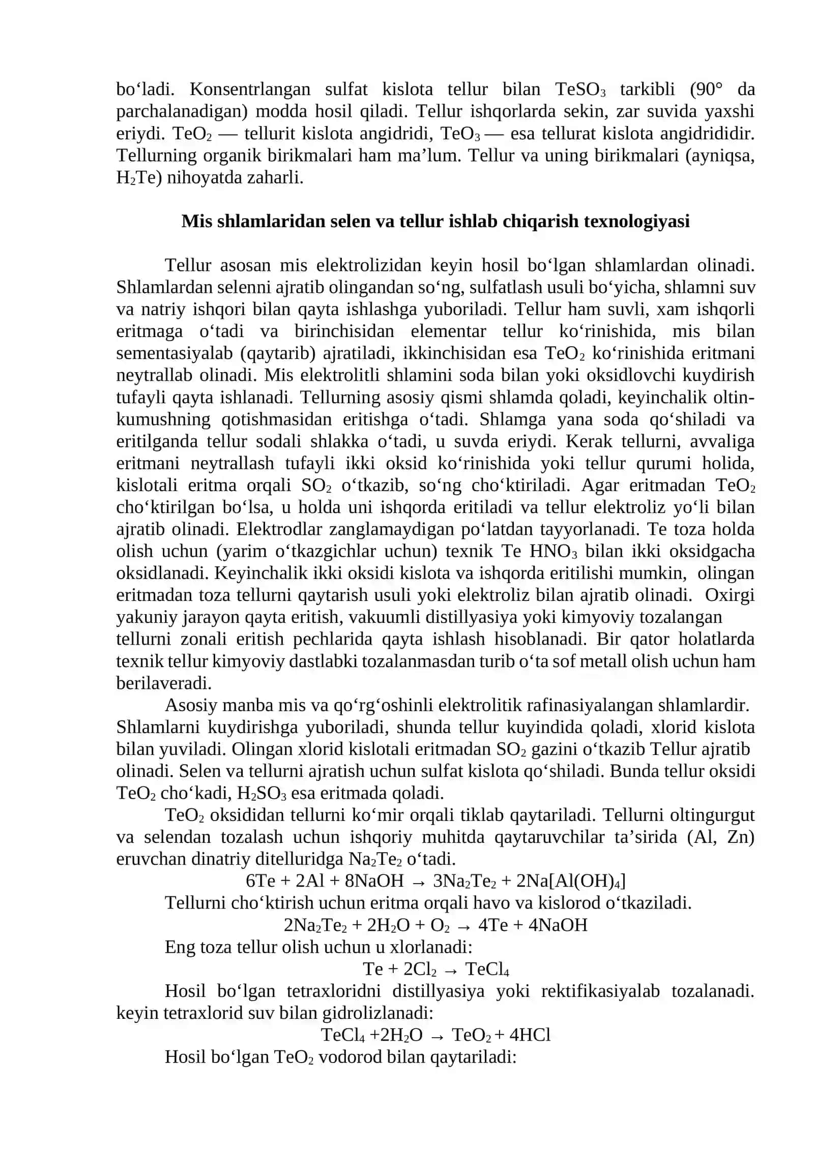 Tellur Metallurgiyasi 2