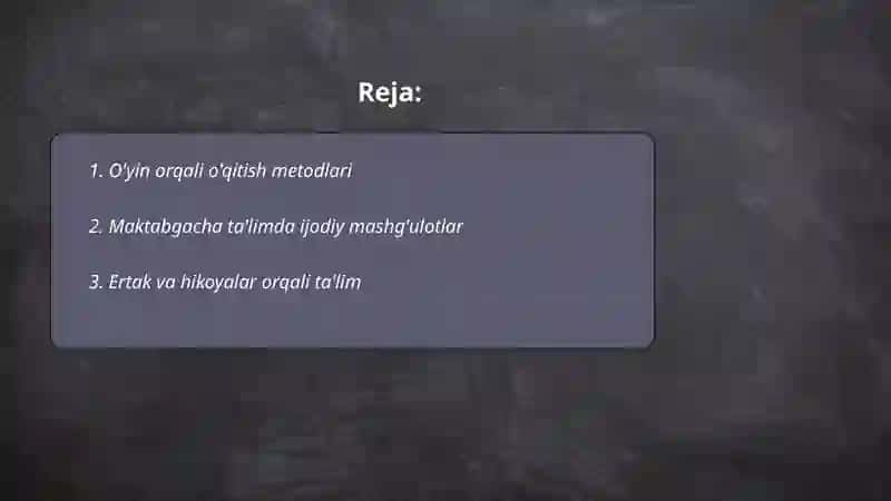 O'yin orqali o'qitish metodlari 2