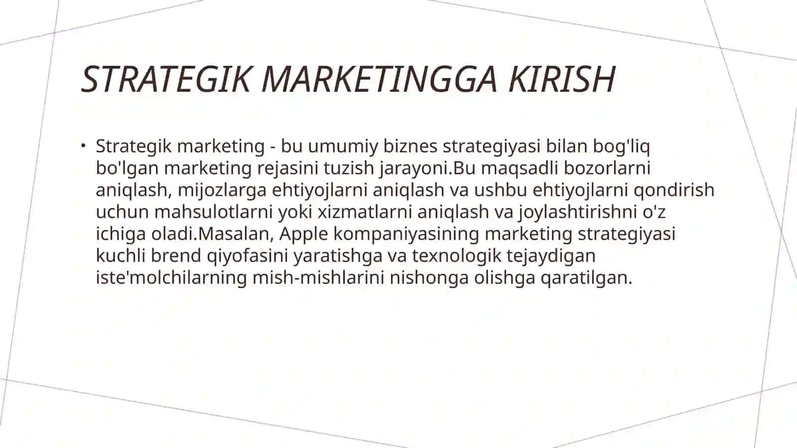 Strategik marketing 2