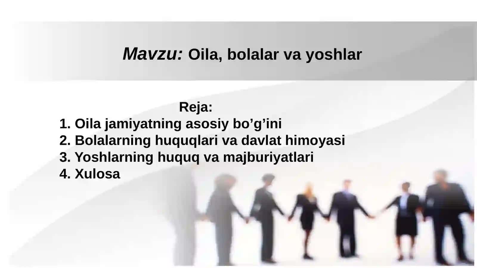 YANGI TAXRIRDAGI O’ZBEKISTON RESPOBLIKASI KONISITUTSIYASI FANIDAN TAYORLAGAN TAQTIMOTI 2