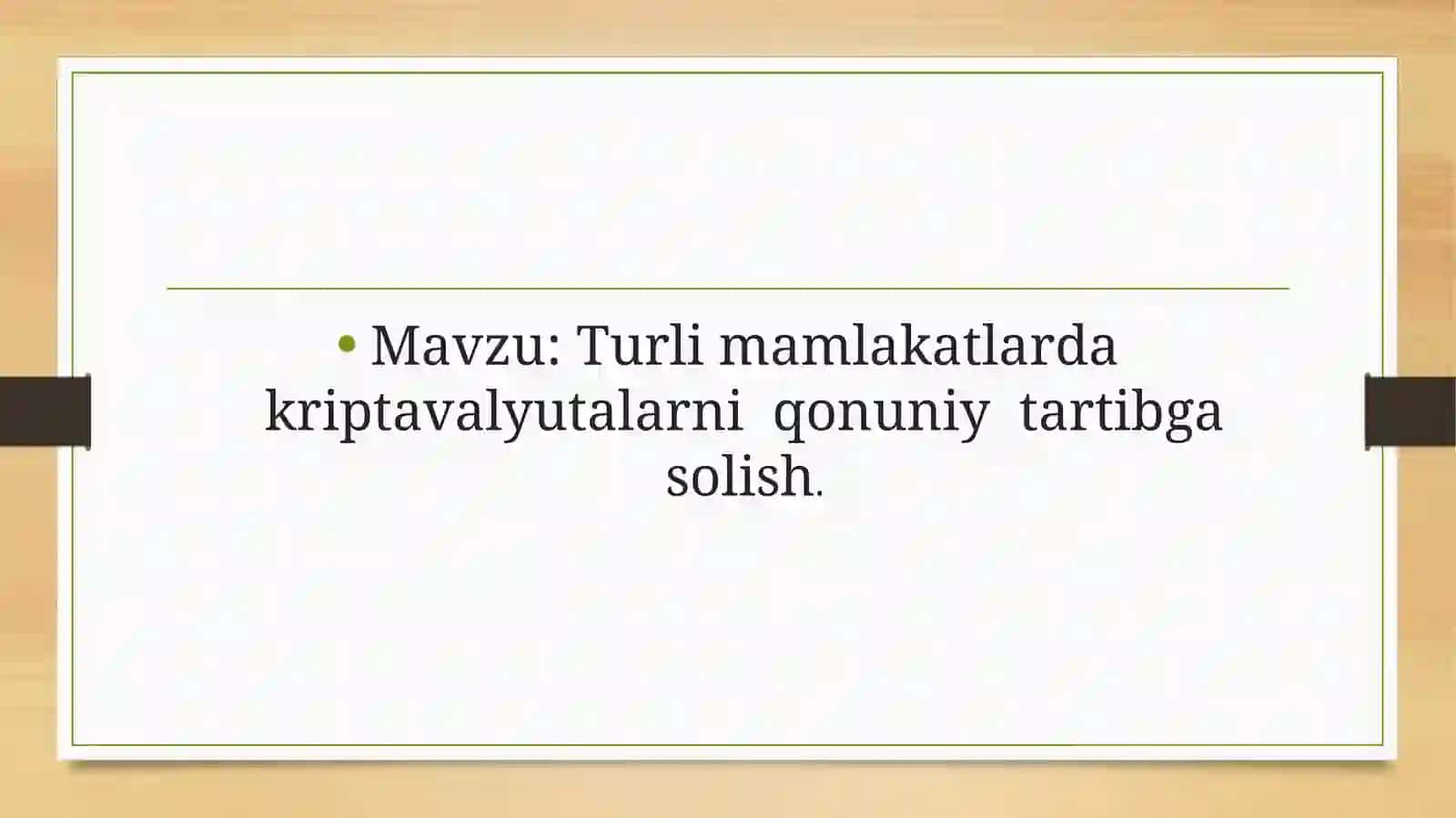 Raqamli texnologiyalar fanidan tayyorlagan taqdimot ishi 2