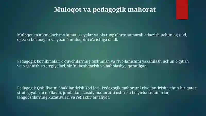 Pedagogik Qobiliyatni Shakllantirish YoʻLlari 2