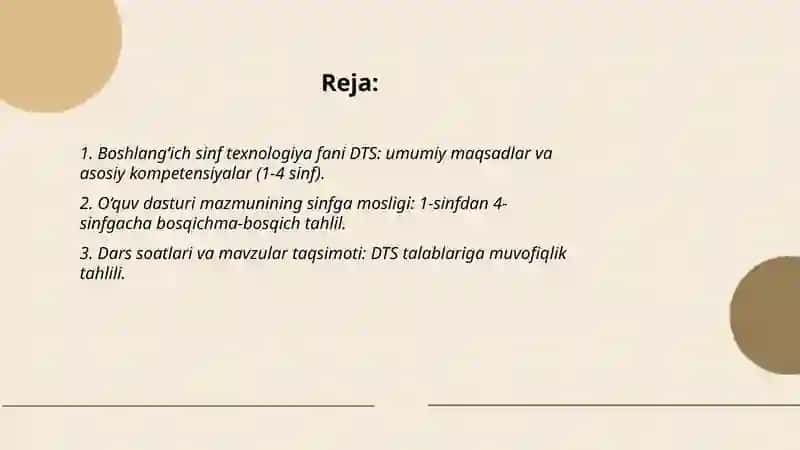 Boshlang‘ich sinf texnologiya fani DTS 2