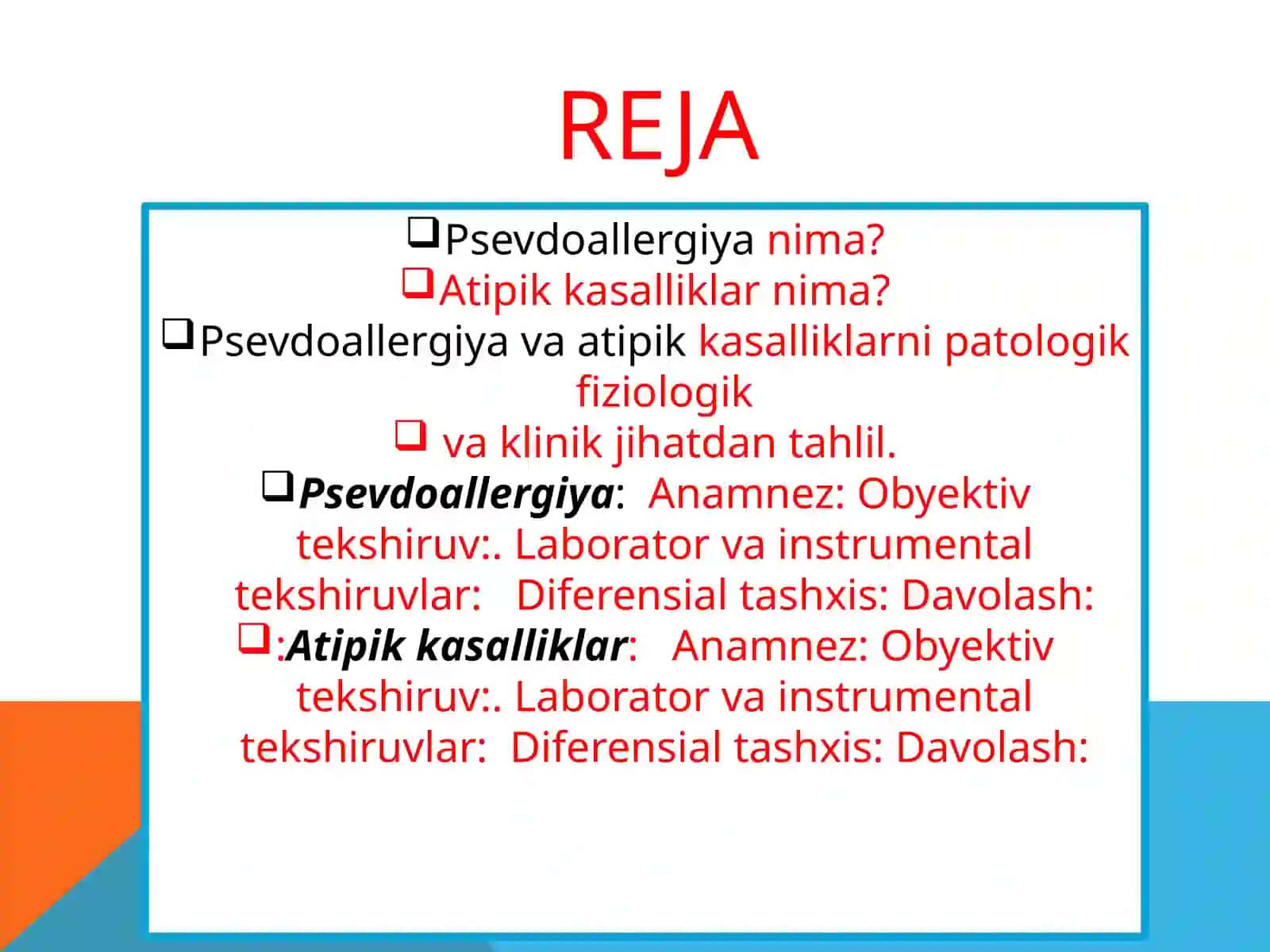Atipik kasalliklar 2