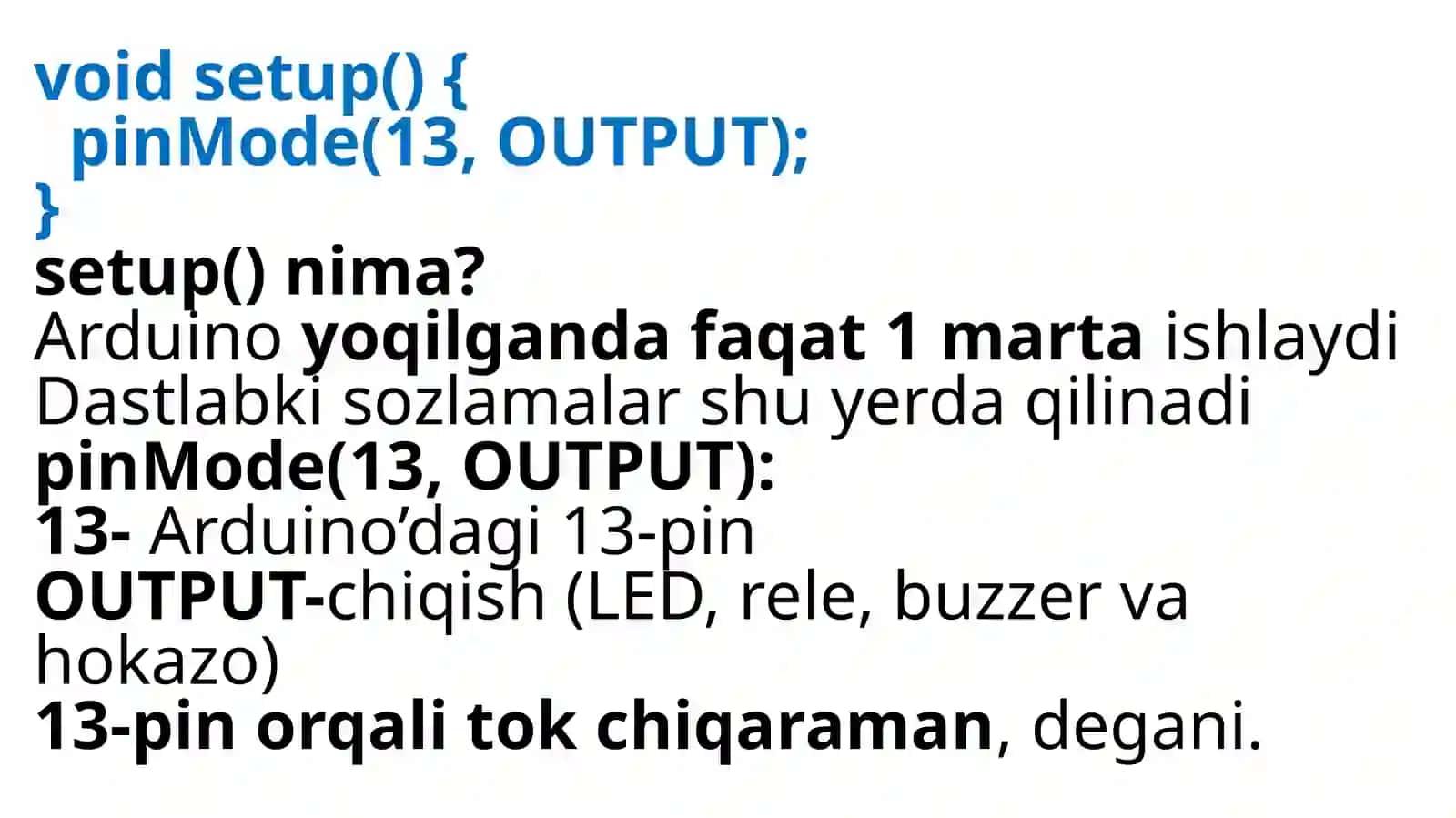 Arduino.h kutubxonasi bilan tanishuv 2