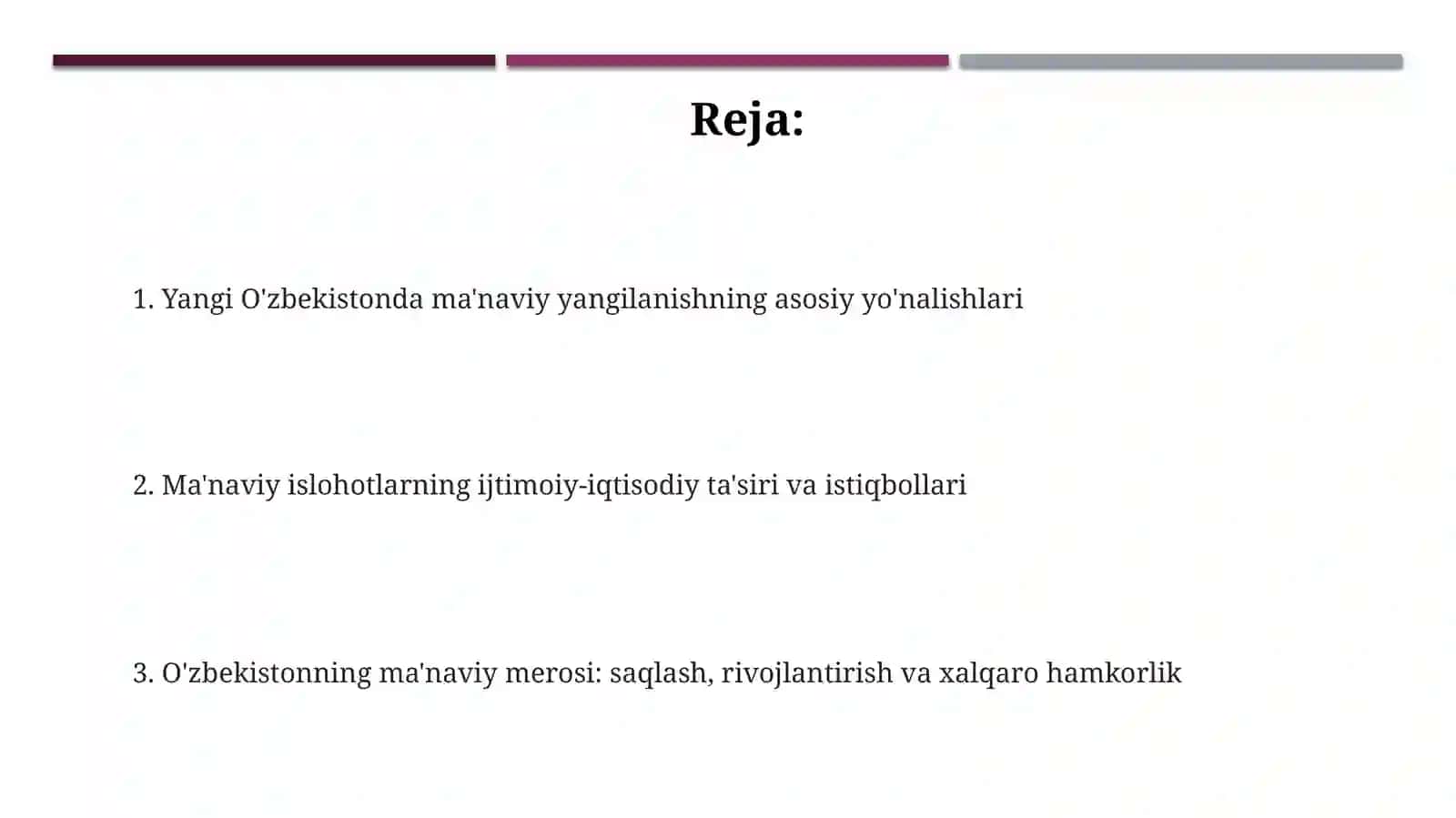 O'zbekistonning ma'naviy merosi 2