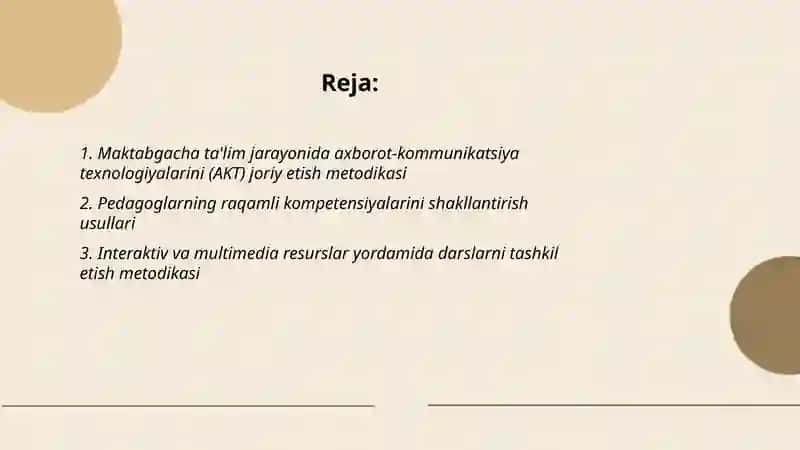 Maktabgacha ta'lim jarayonini axborotlashtrish metodikasi 2