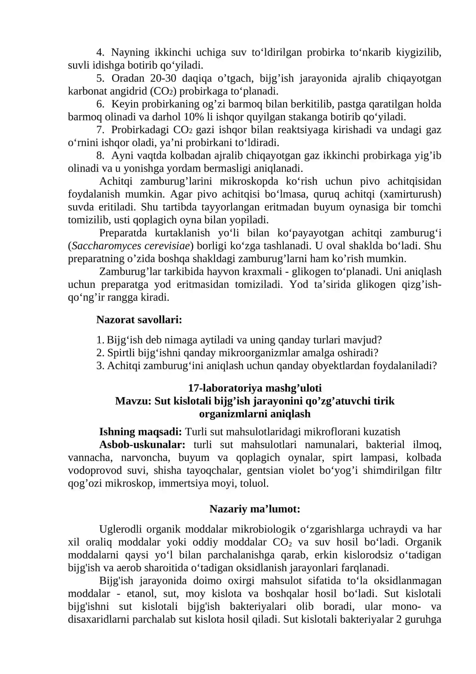 Mikroorganizmlarni o’rganish 2