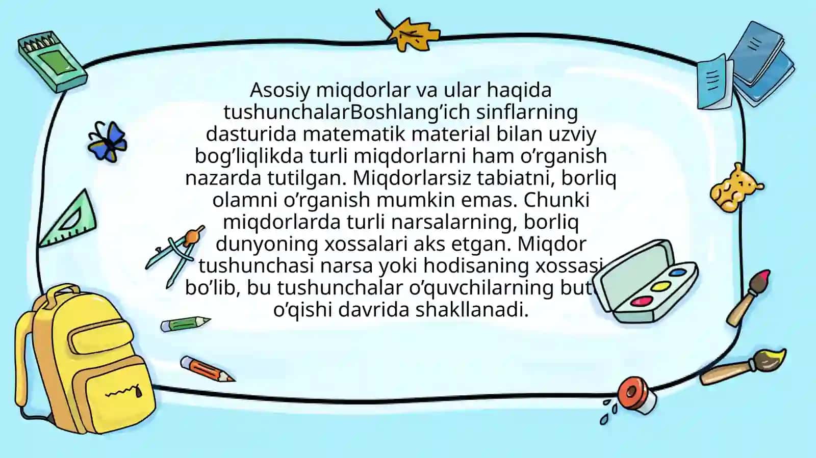 Miqdorlarni o’qitishda amaliy ishlarni tashkil etish 2