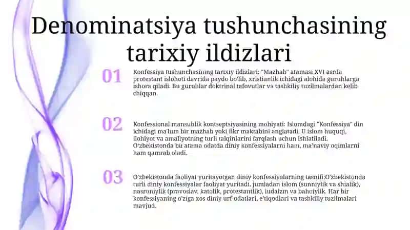 Konfessiya Tushunchasining Mohiyati Va O‘Zbekistonda Faoliyat Yurituvchi Diniy Konfessiyalarning Tasnifi 2