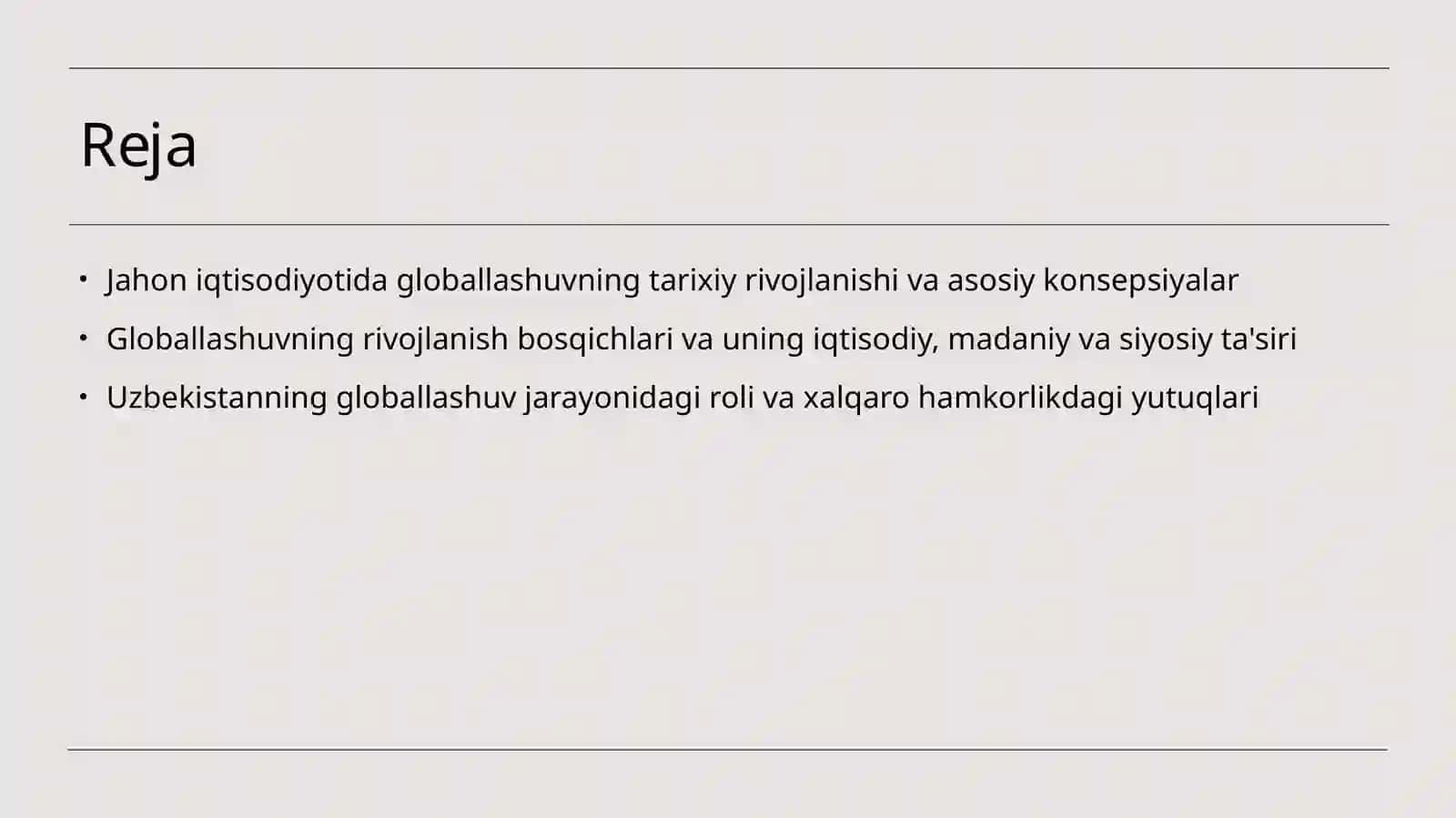 Globallashuvning rivojlanish bosqichlari va uning iqtisodiy, madaniy va siyosiy ta'siri 2