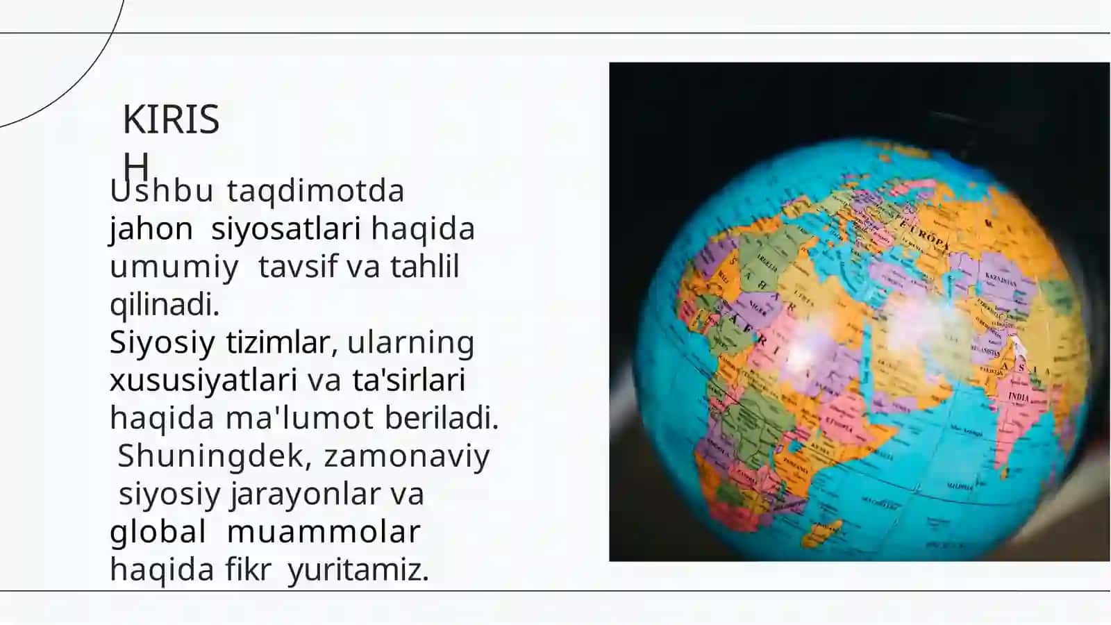 Jahon siyosatlariga umimiy tavsif 2