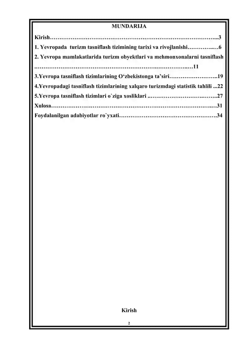 Yevropa tasniflash tizimi 2