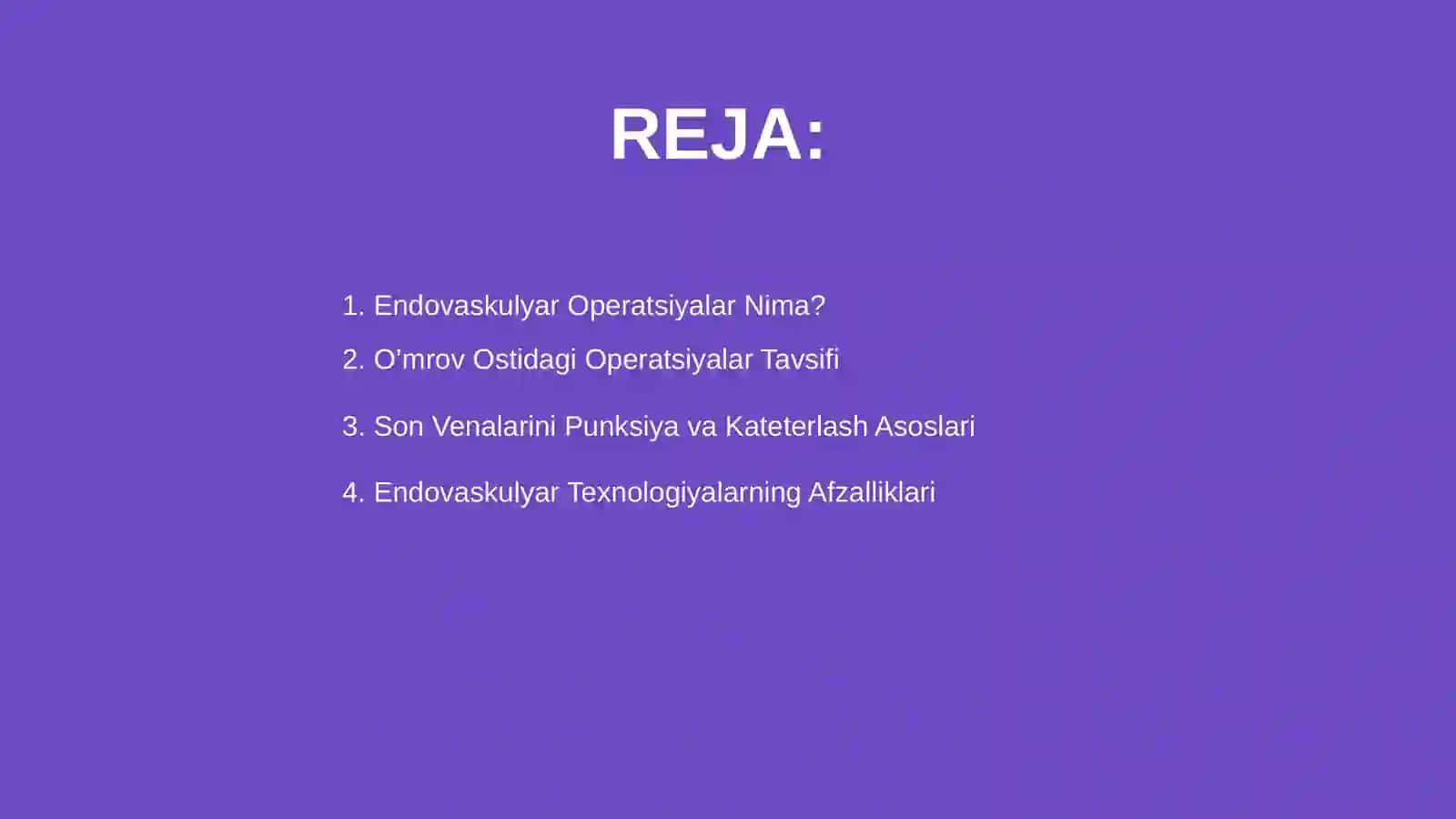 Endovaskulyar Operatsiyalar Nima? 2