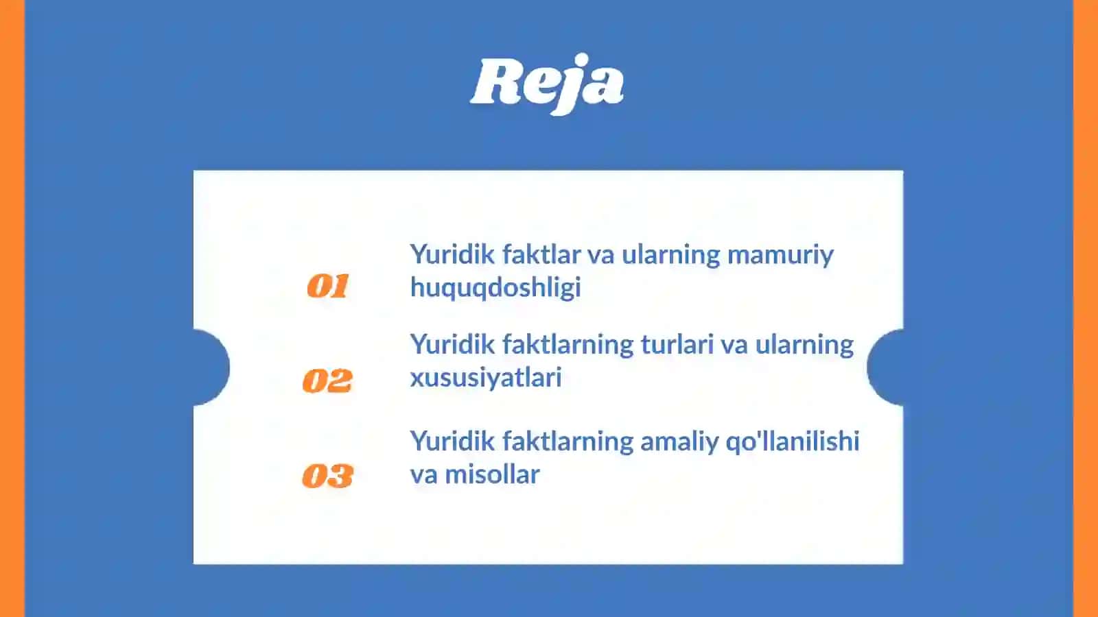 Mamuriy huquqda yuridik faktlar 2