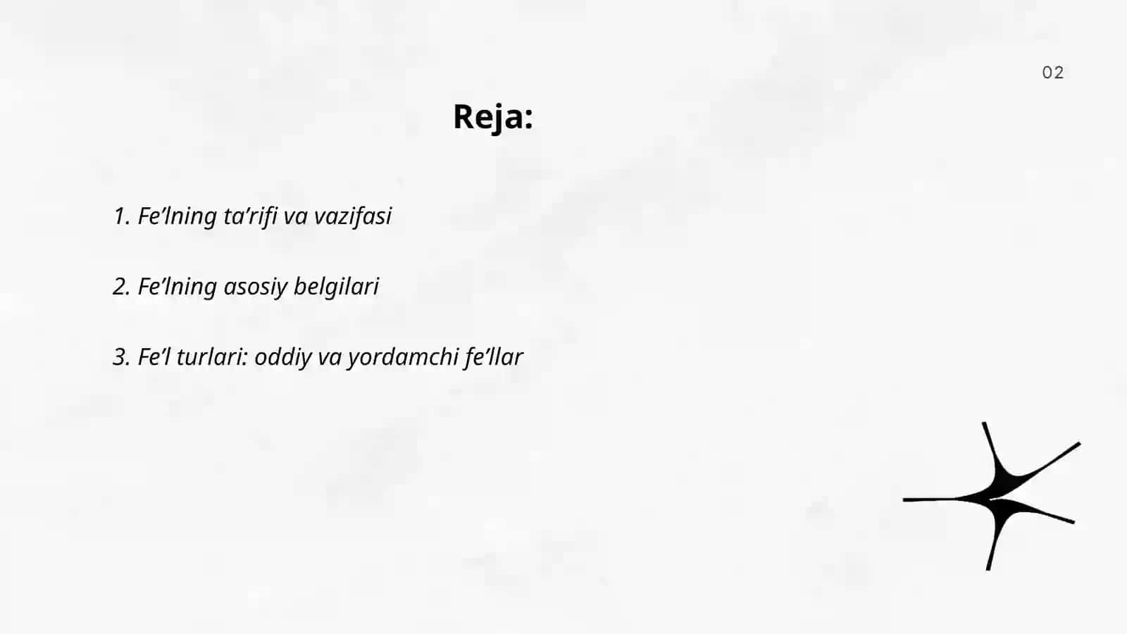 Feʼl haqida maʼlumot 2