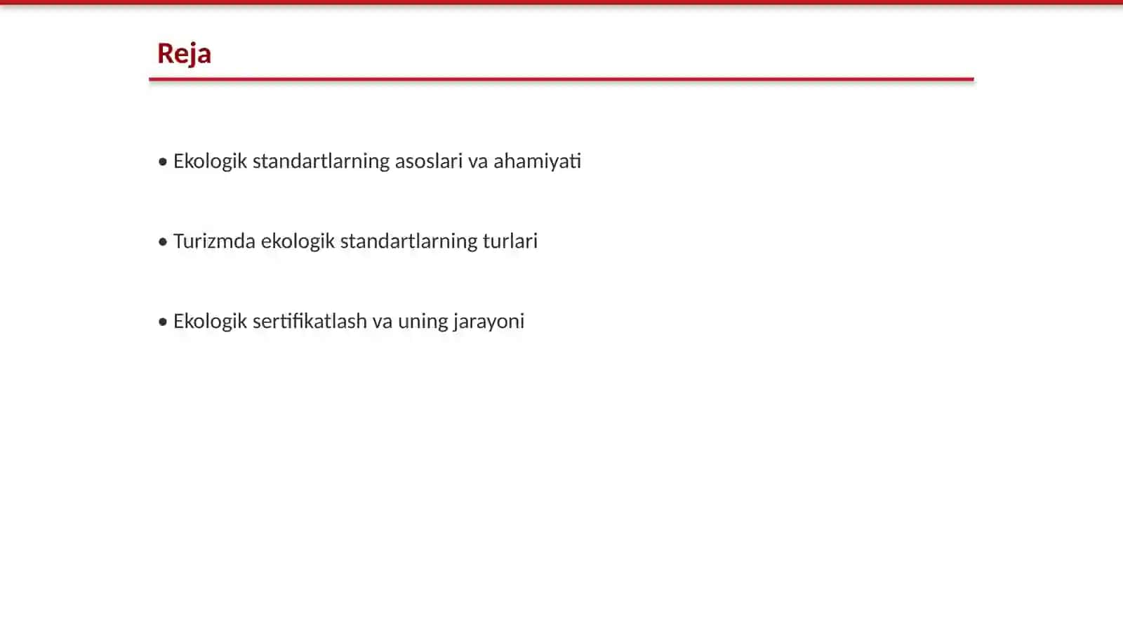 Turizmda ekologik standartlashtirish 2