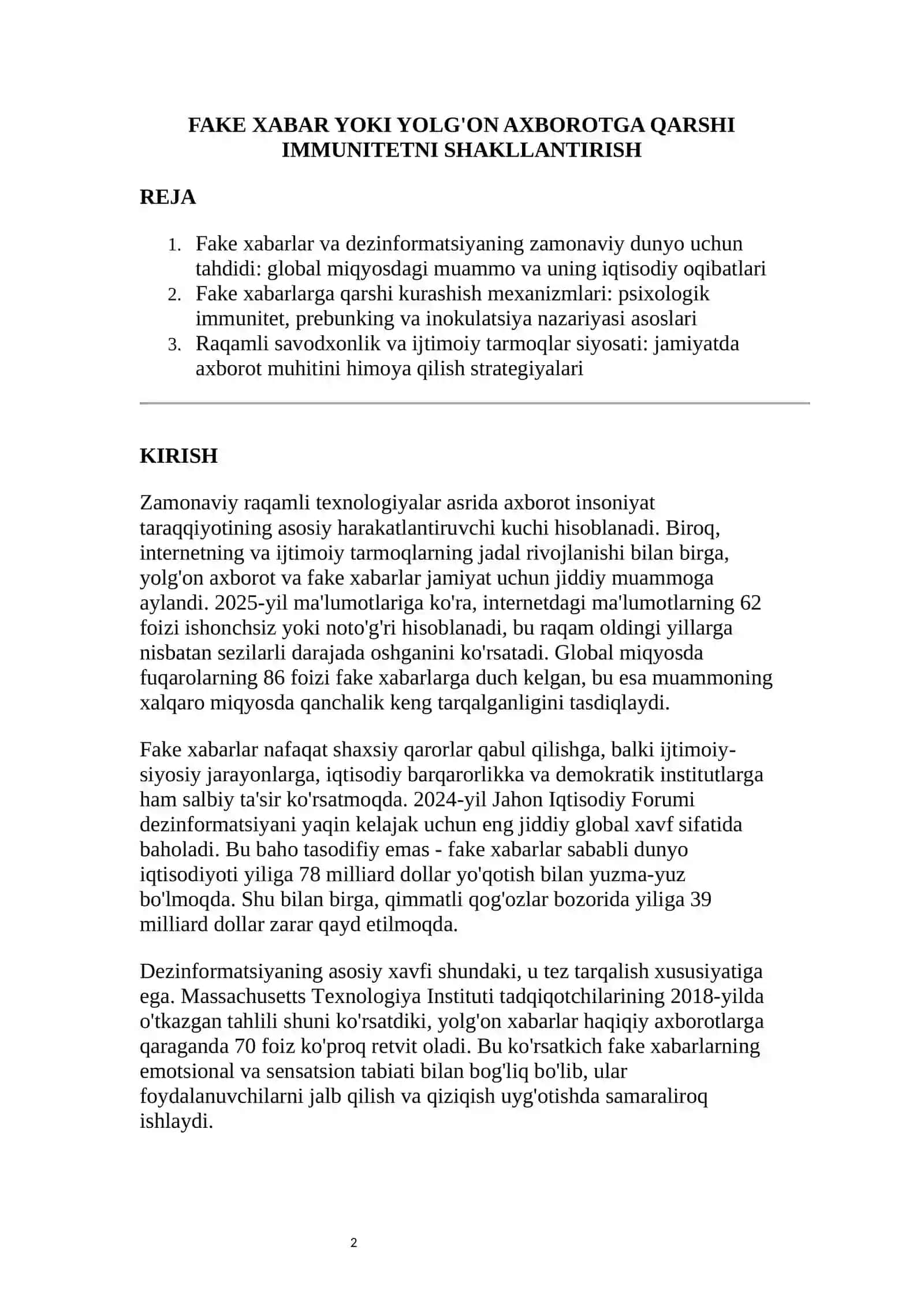 Maxsus pedagogika fanidan REFERAT 2