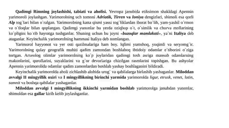 Ilk Rimsivilizatsiyasi 2