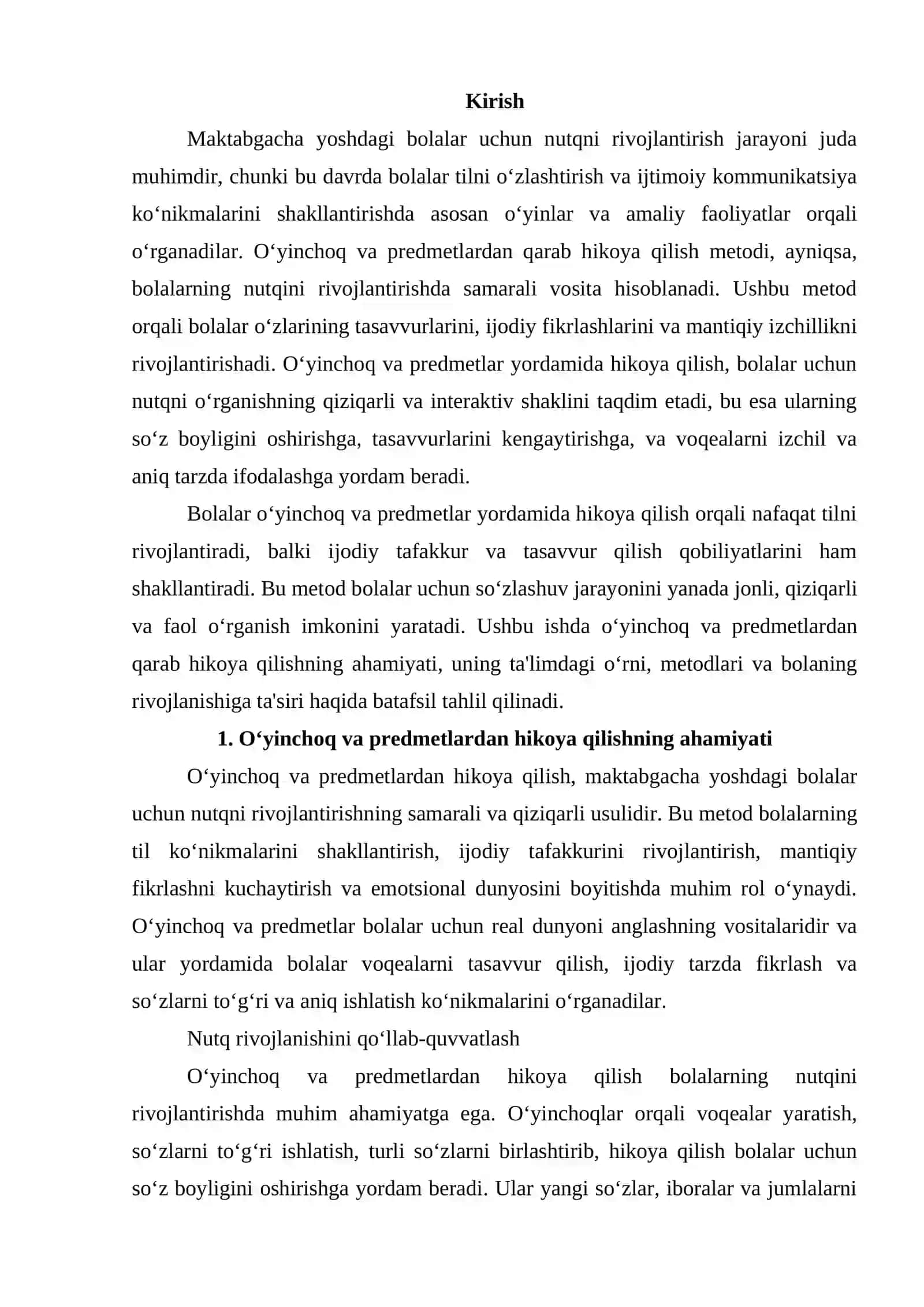 Oʻyinchoq va predmetlardan qarab hikoya qilishga oʻrgatish 2