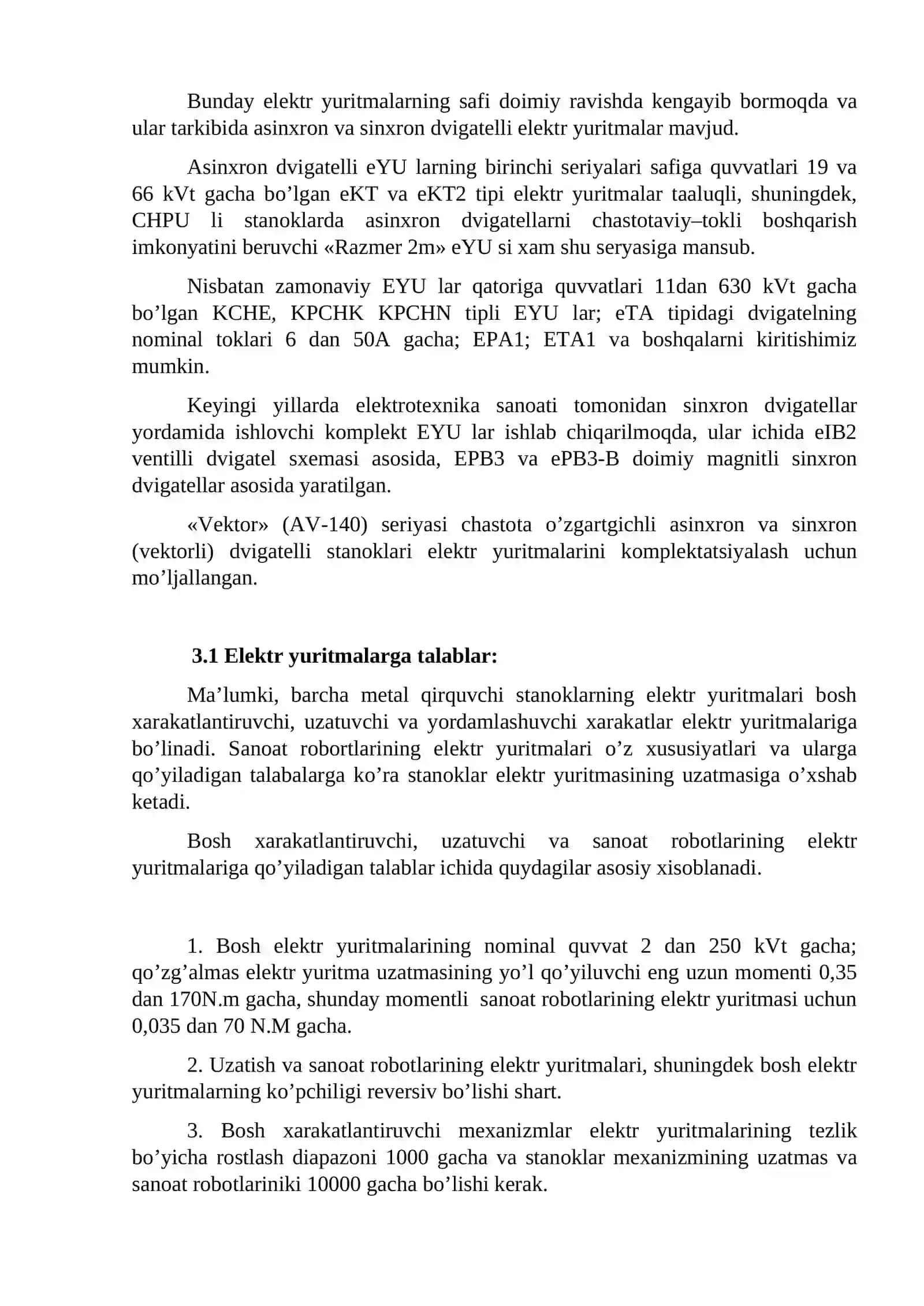 O’ZGARUVCHAN TOK ЕLEKTR YURITMASI 2