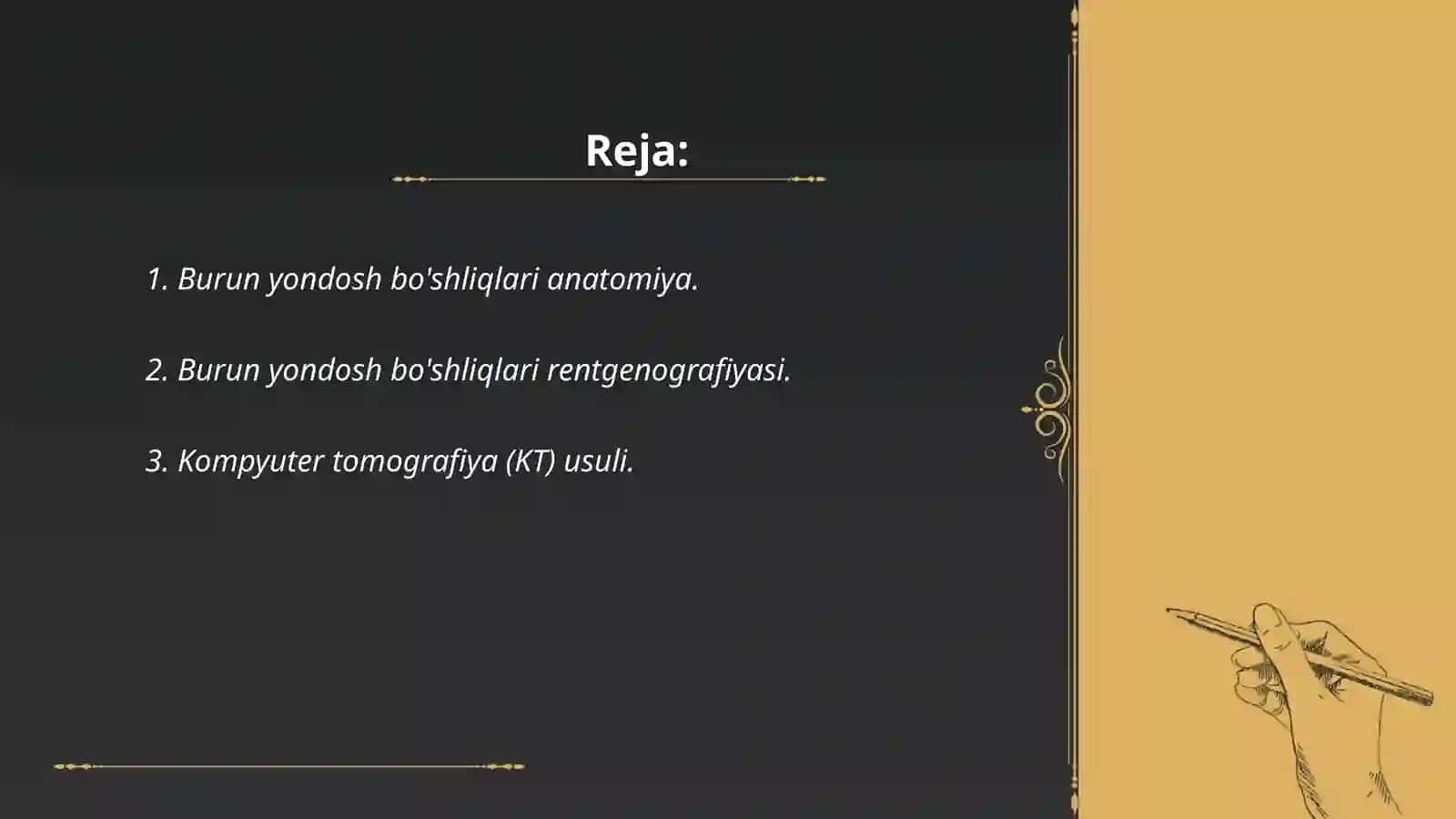 Burun yondosh bo'shliqlari kasalliklarining nur tashxisi 2