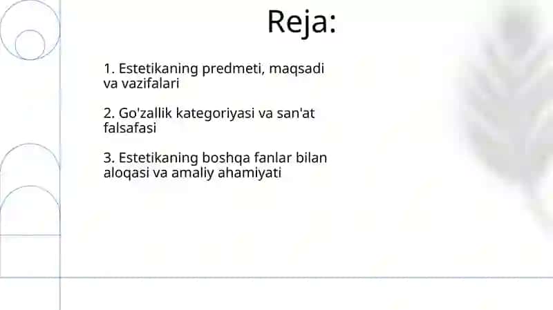 Estetikaning predmeti, maqsadi va vazifalari 2