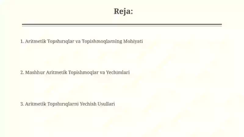 Tenglamalarni Yechishga O'xshash Topishmoqlar 2