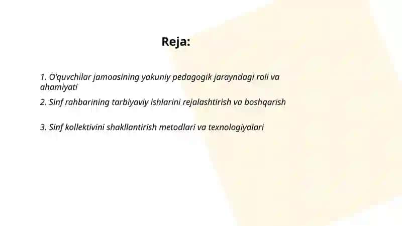 Oʻquvchilar jamoasi yaxlit pedagogik jarayonning asosiy shakli 2