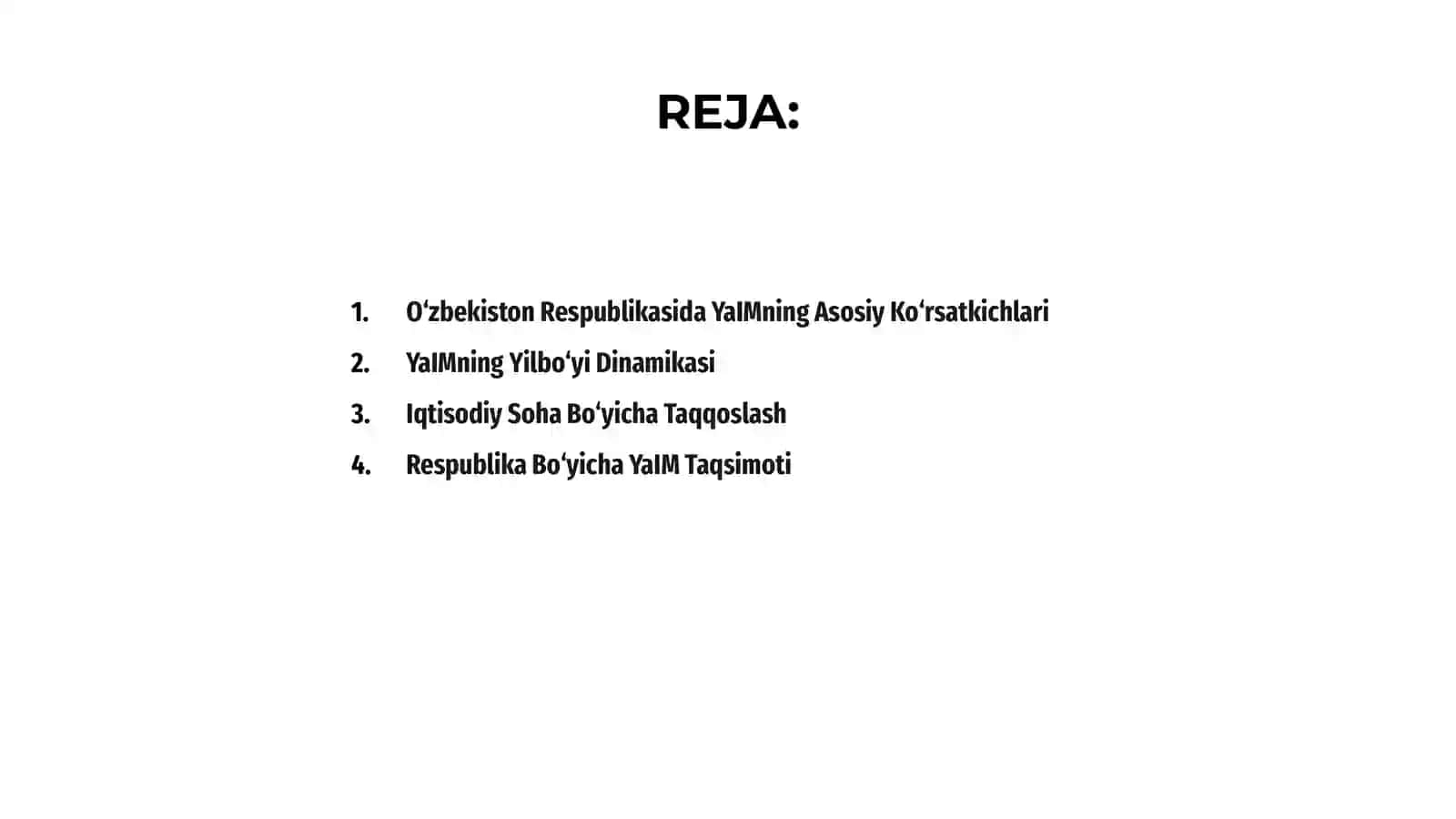 O'zbekiston Respublikasida YaIMning ishlab chiqarish tarkibiy tahlili 2