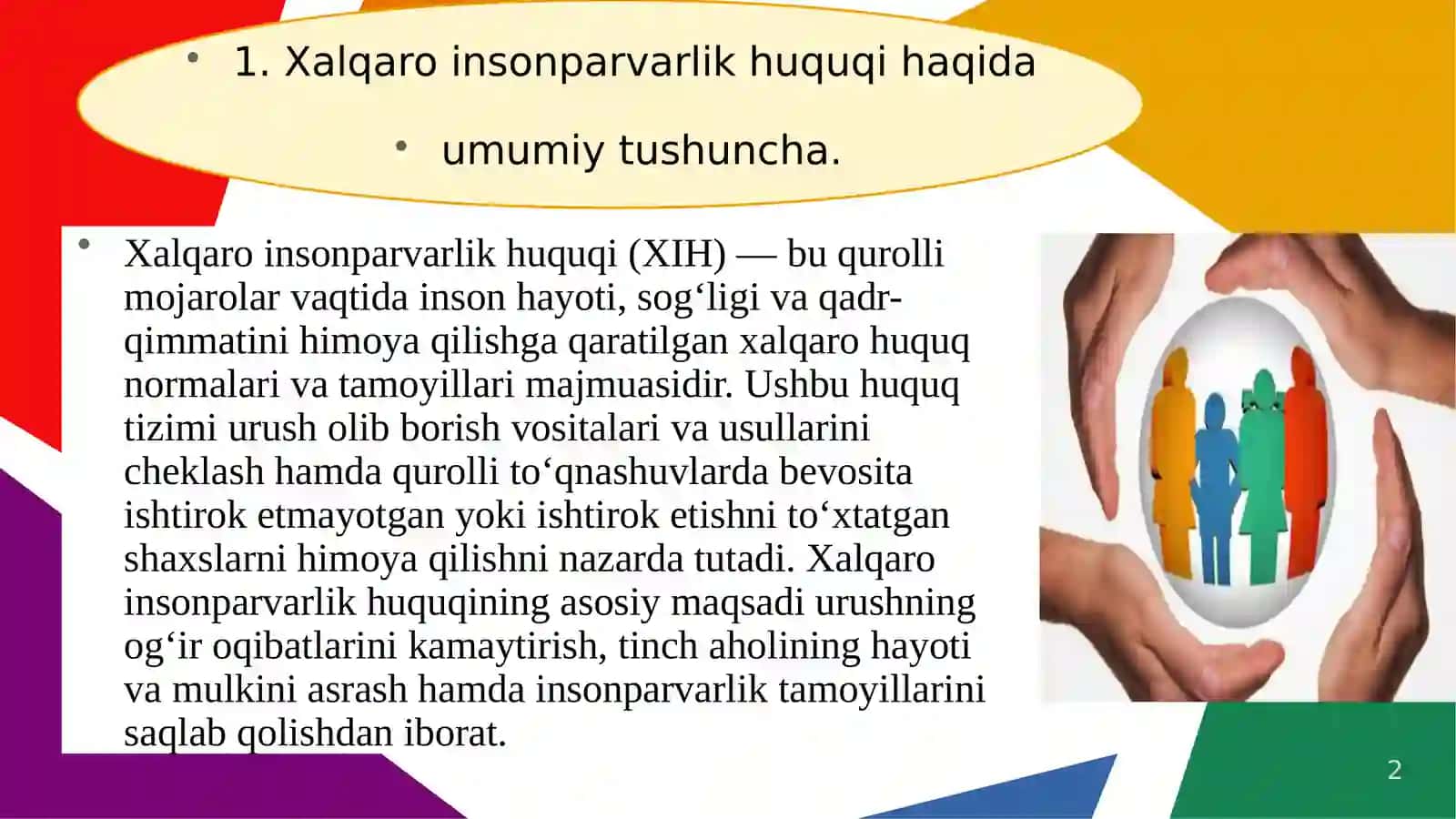 Kombatan va fuqaro shaxs  tushunchasi Harbiy obekt fuqaro obekt tushunchalari. Alohida himoya  qilinadigon obektlar 2