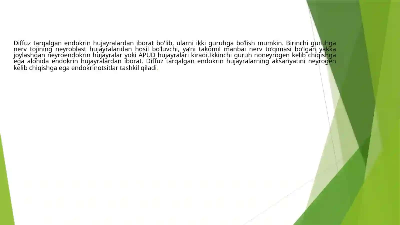Diffuz endokrin tizim.APUD tizimning hujayralari 2