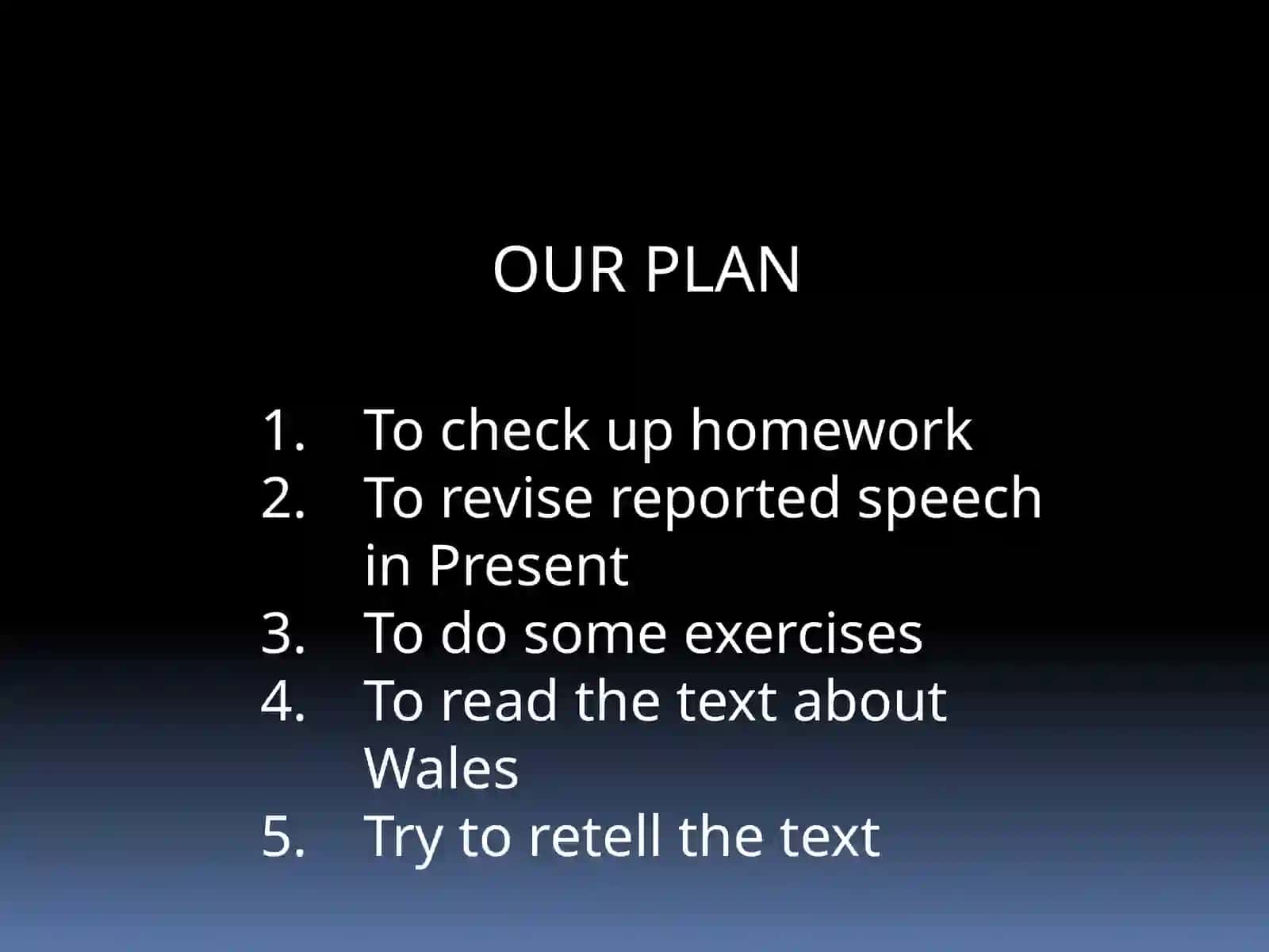 Reported speech in Present 2