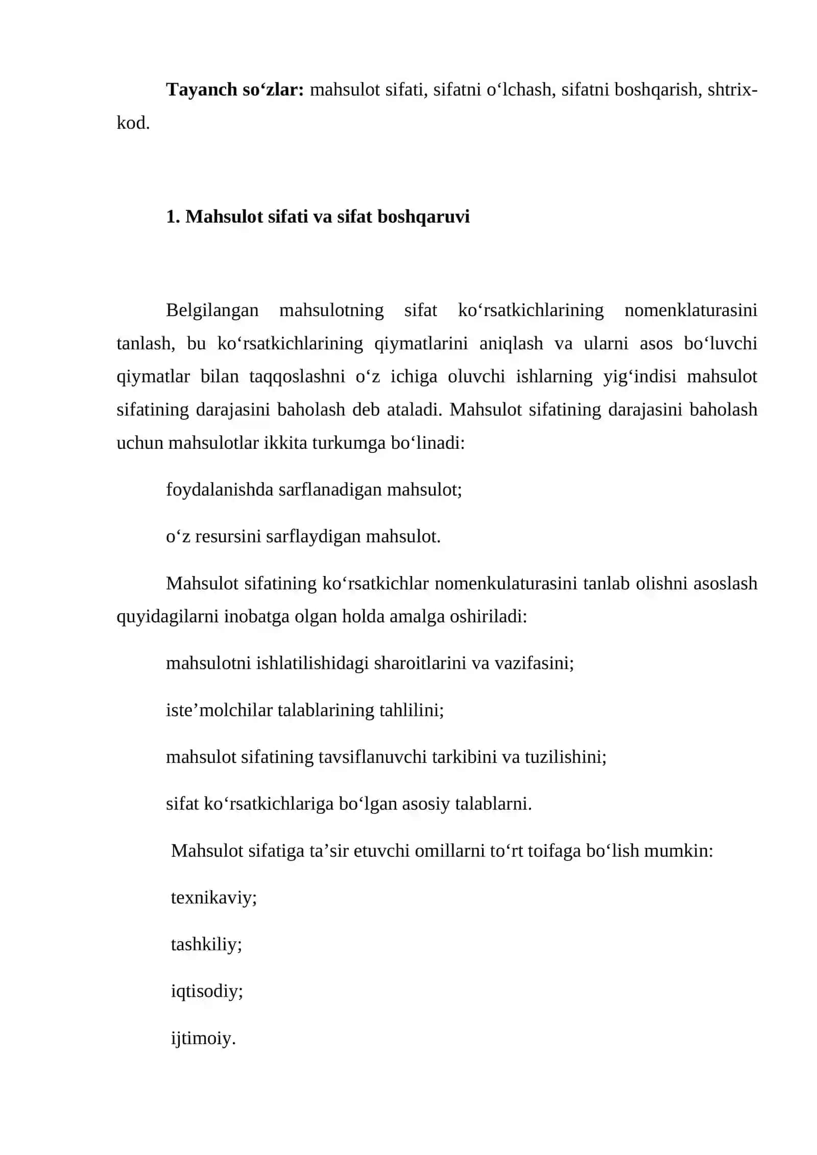 Mahsulotlar haqidagi ma’lumotlarni standartlashtirish va kodlash 2