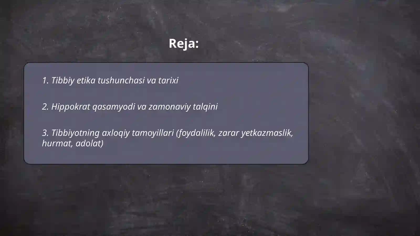 Tibbiy etika asoslari 2