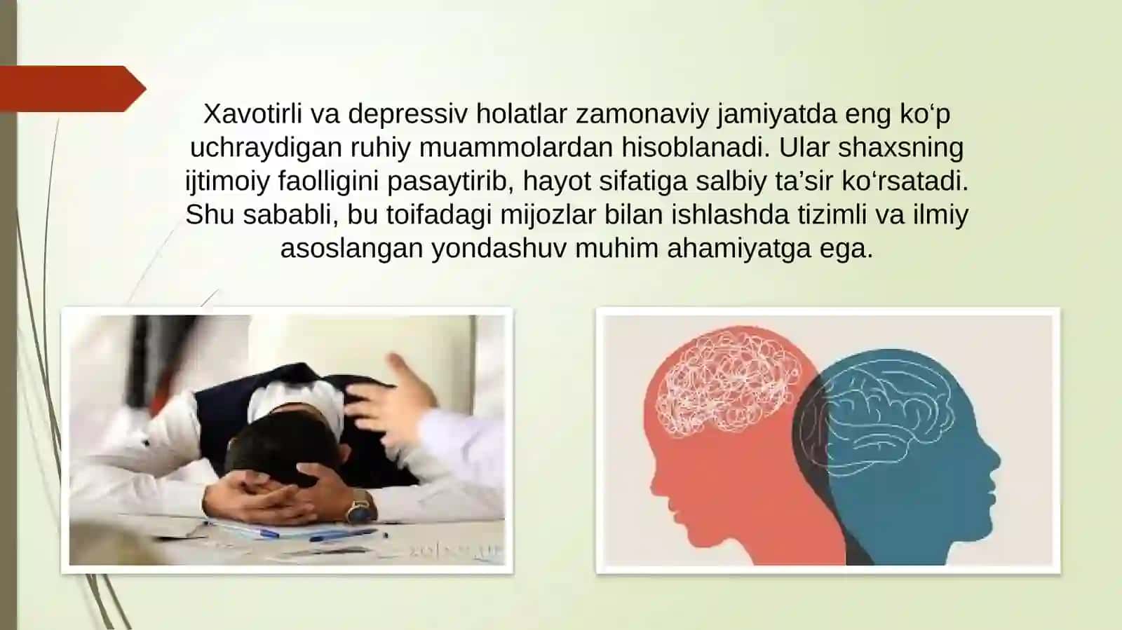 Xavotirli-depressiv holatdagi mijozlar bilan ishlash 2
