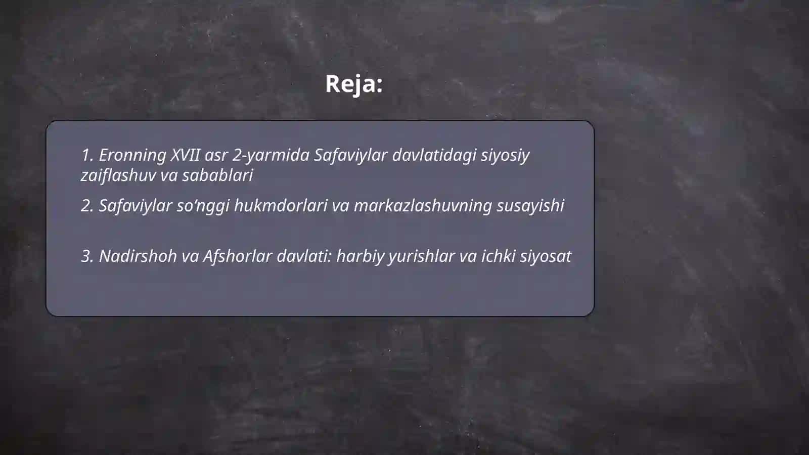 XVII asr 2- yarmi XIX asr òrtalarida Eron Ortiqova Xulkar 2