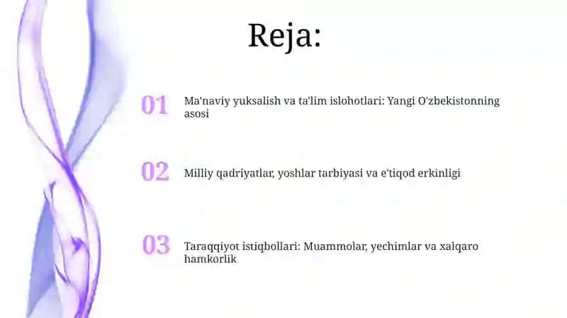 Ma'naviy yangilanish asoslari va milliy qadriyatlar 2