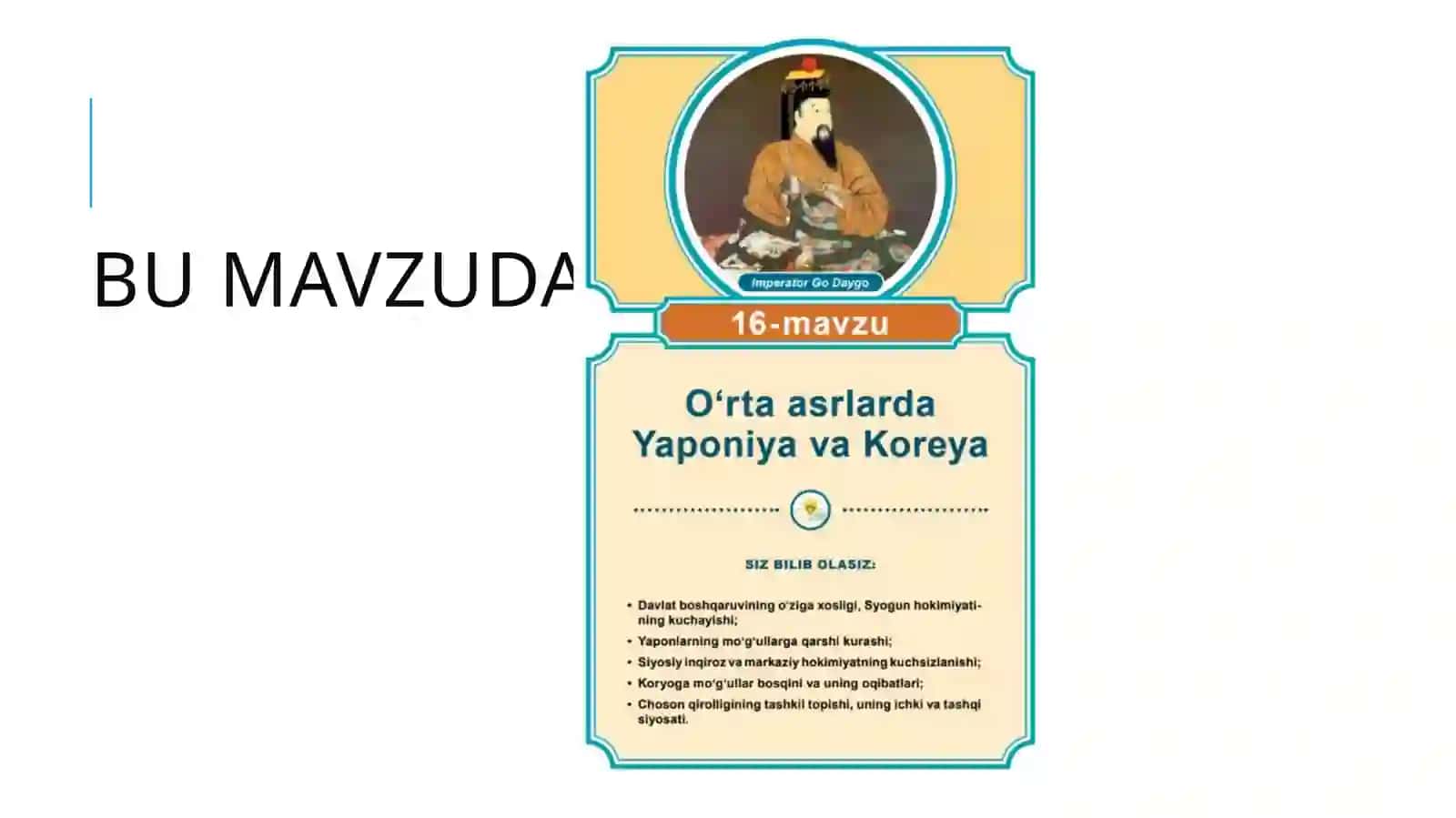 O'rta Asrlarda Yaponiya va Korea 2