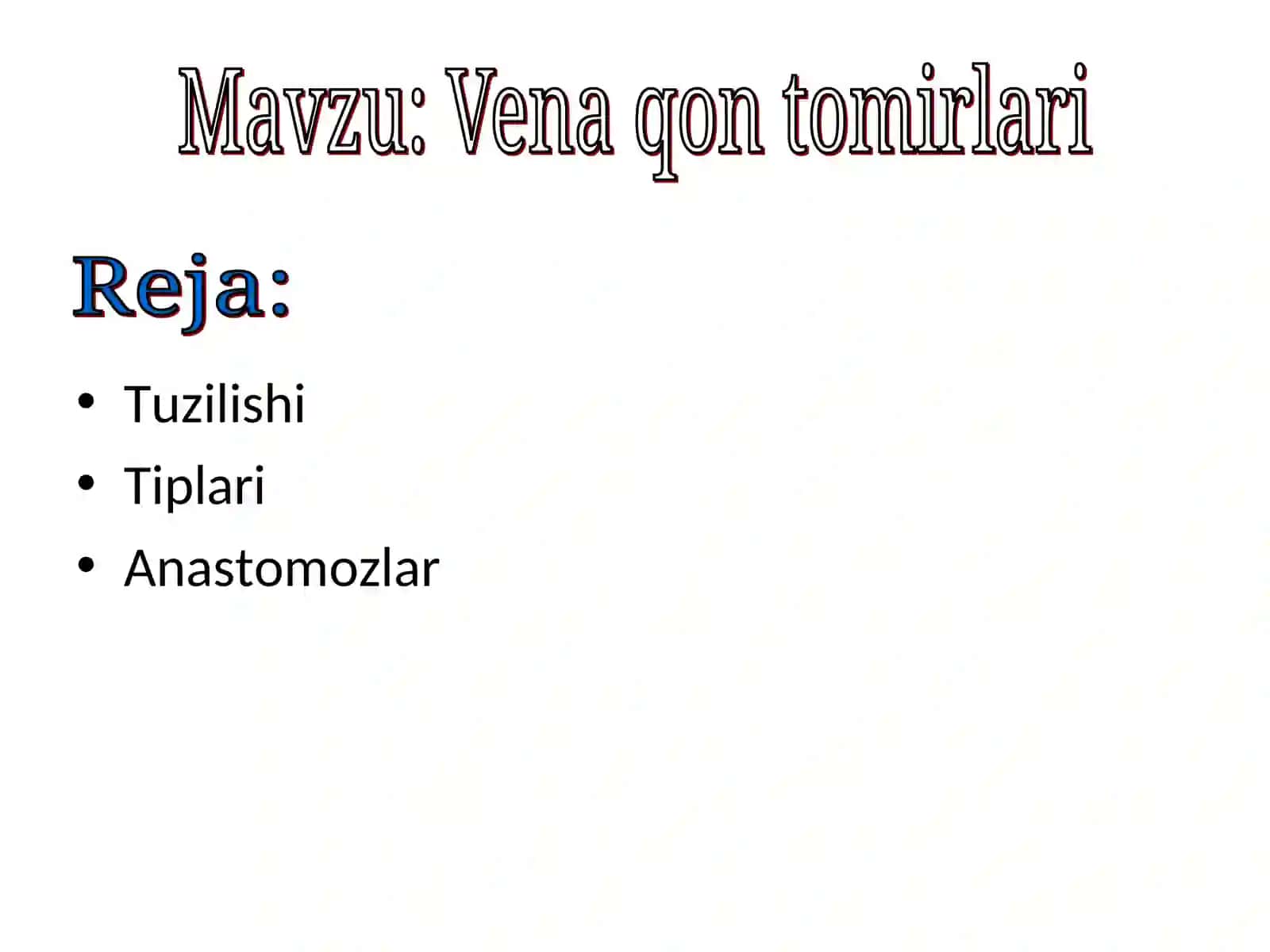 Vena qon tomirlari 2