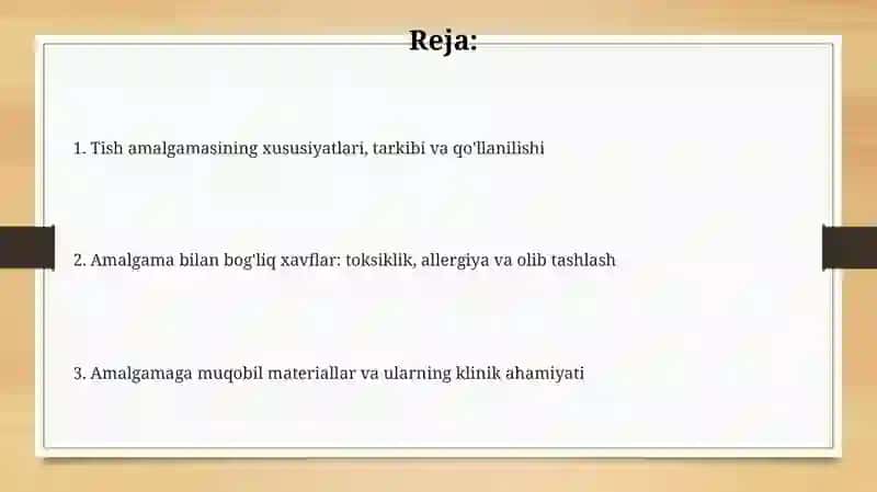 Stomatologiyada ishlatiladigon amalgama va ularning xususiyatlari 2