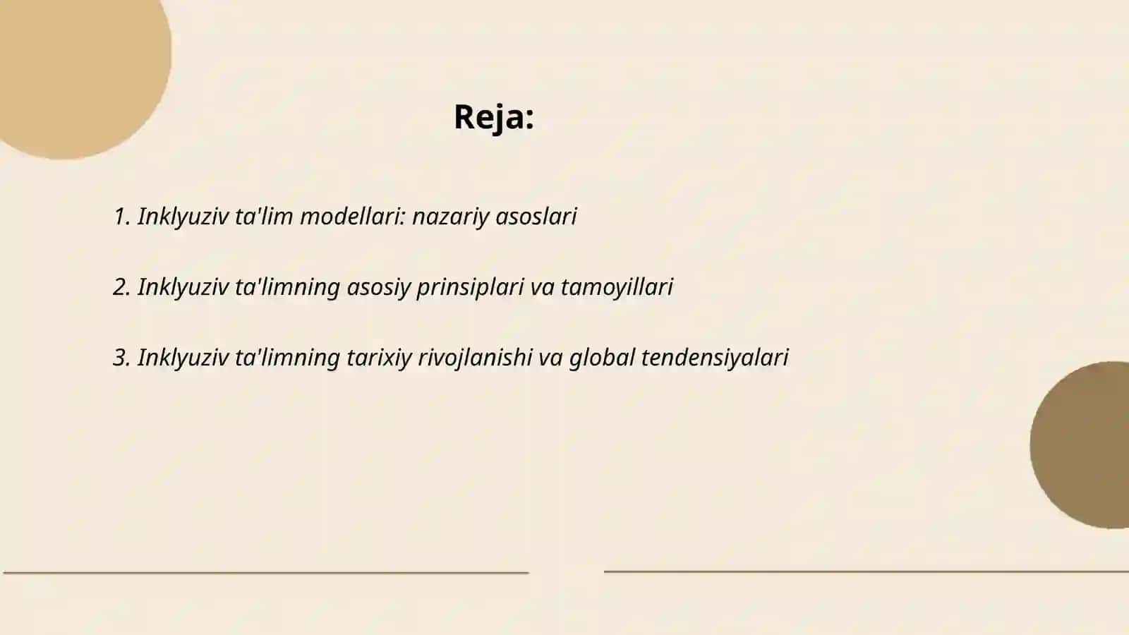 Inklyuziv ta'lim modellari:tahlil va xususiyatlar 2