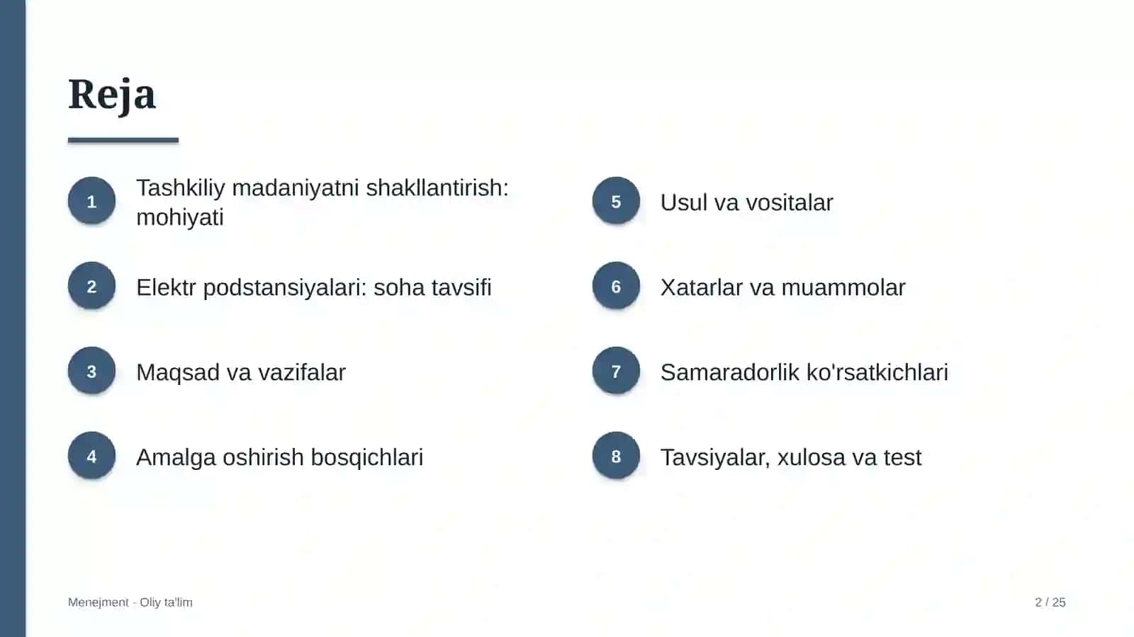 Elektr podstansiyalarida tashkiliy madaniyatni shakllantirish 2