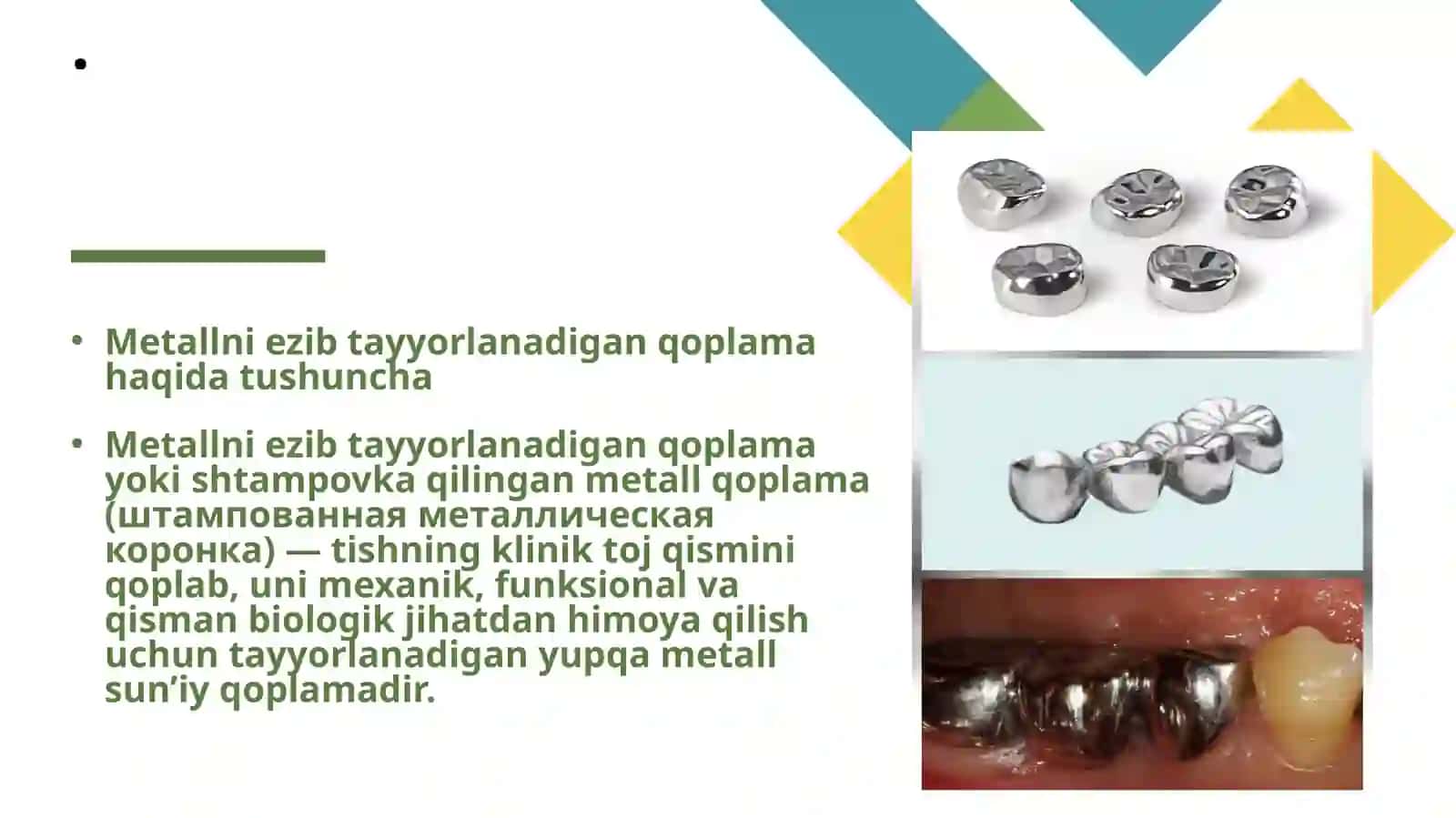 Metallni ezib tayyorlanadigan qoplamalar 2