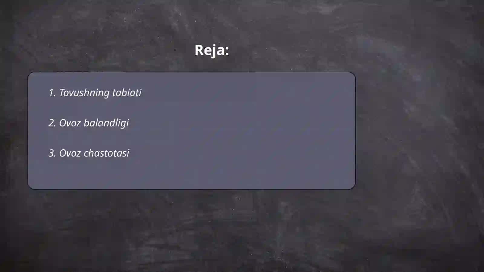 Tovush xarakteristikalari 2