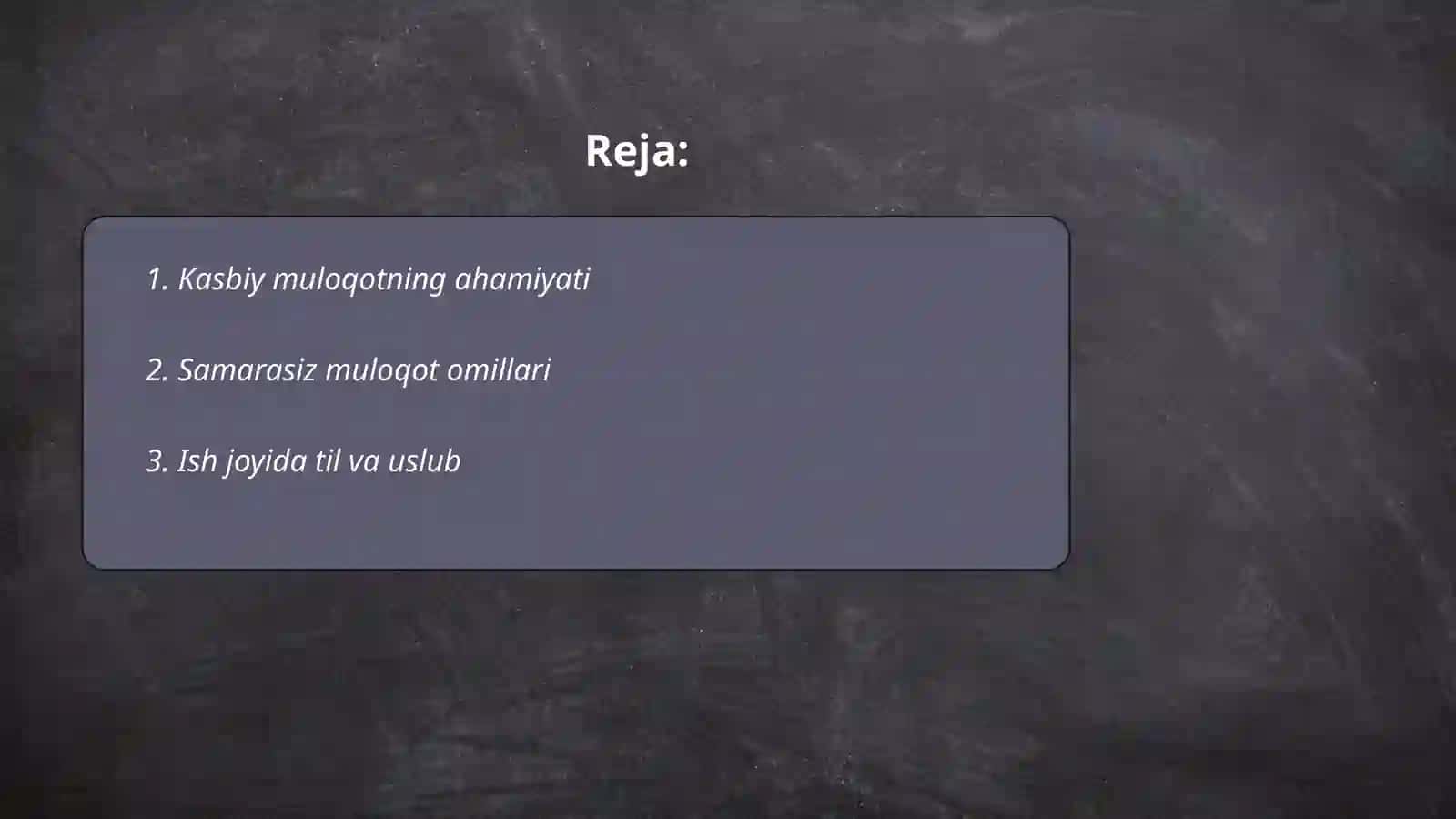 Kasbiy muloqot 2