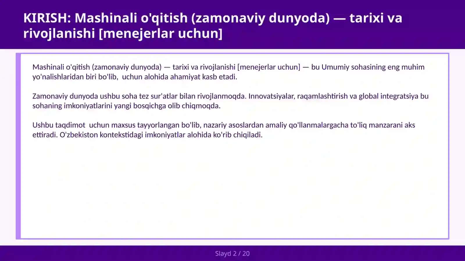 Mashinali o'qitish (zamonaviy dunyoda) — tarixi va rivojlanishi [menejerlar uchun] 2