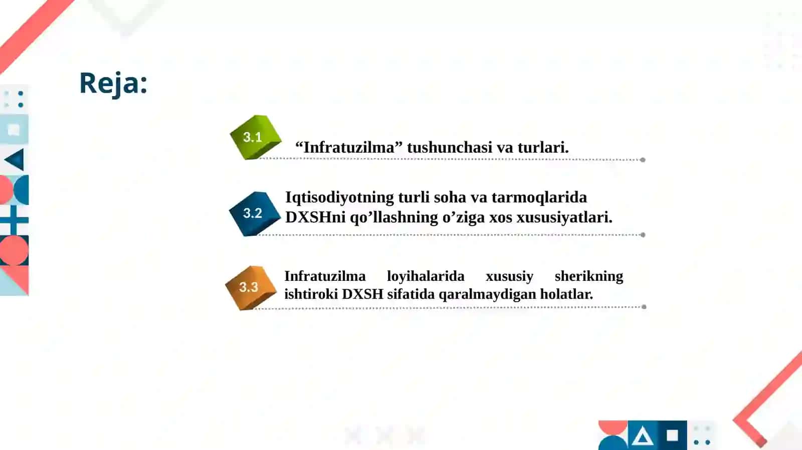 Davlat Infratuzilma Loyihalarida Xususiy Sherikning Ishtiroki Va Davlat-Xususiy Sherikligining Turlari 2